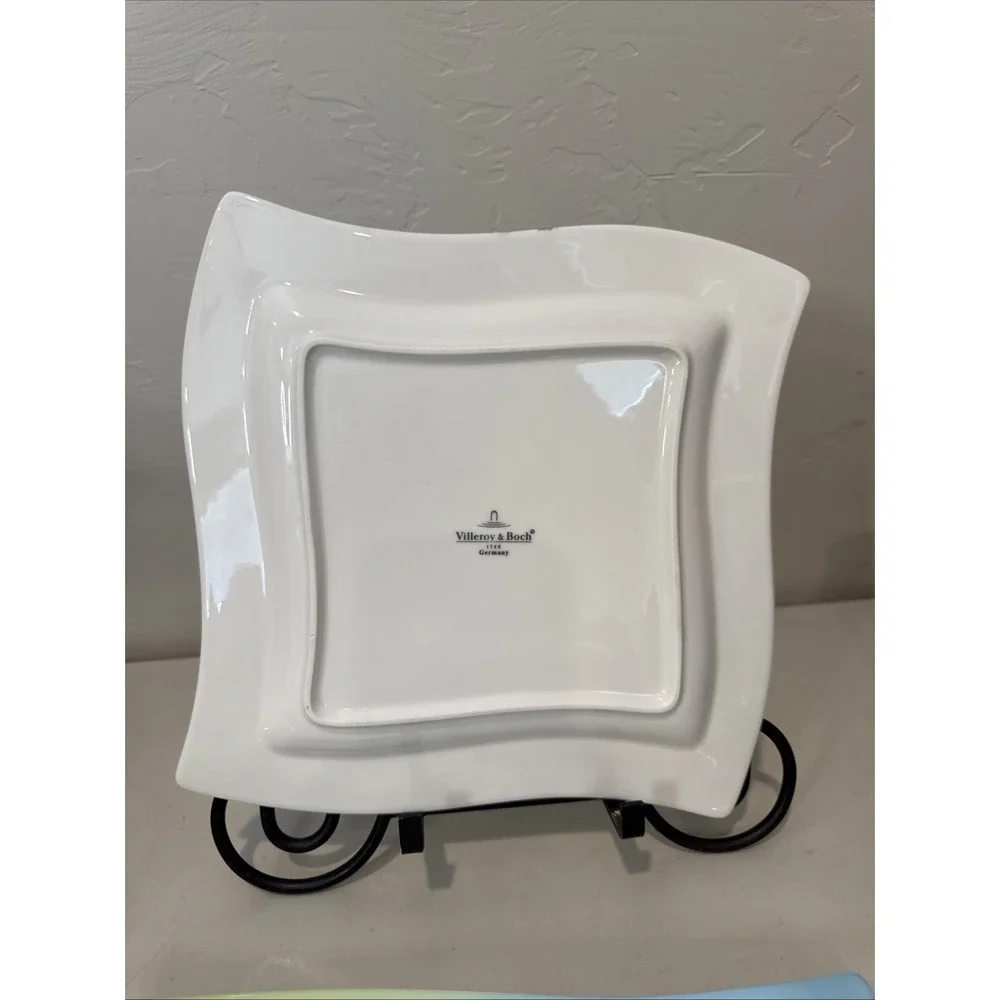 Villeroy & Boch NewWave Lagoon Square Dinner Plate Blue‎ Green Porcelain